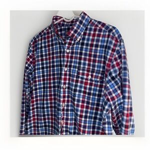 Vineyard Vines Men's Crosby Shirt Long Sleeve Shirt Size L‎ Red White Blue Plaid